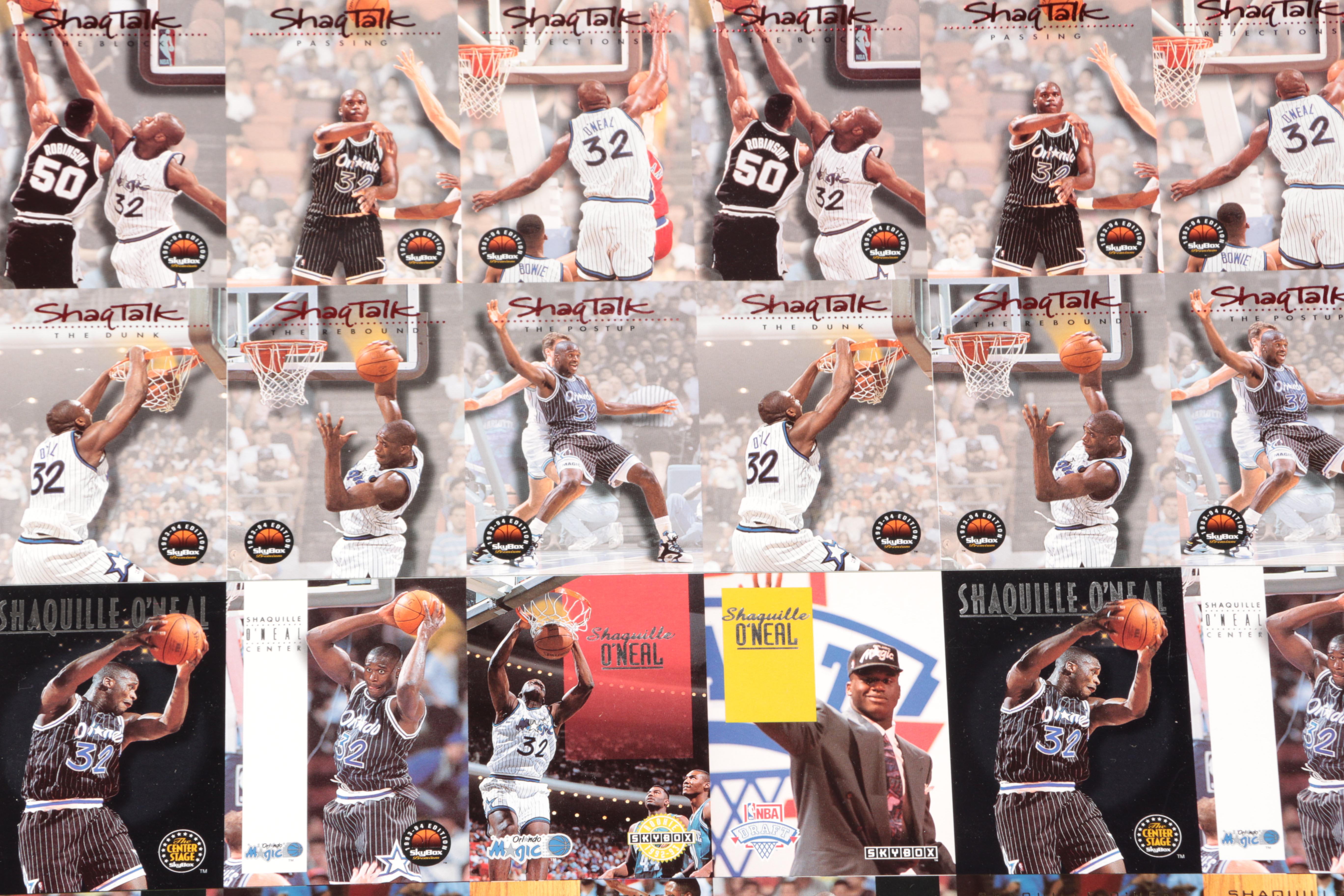 Classic Basketball Trading Card Press Sheets and Plaque Featuring Shaq