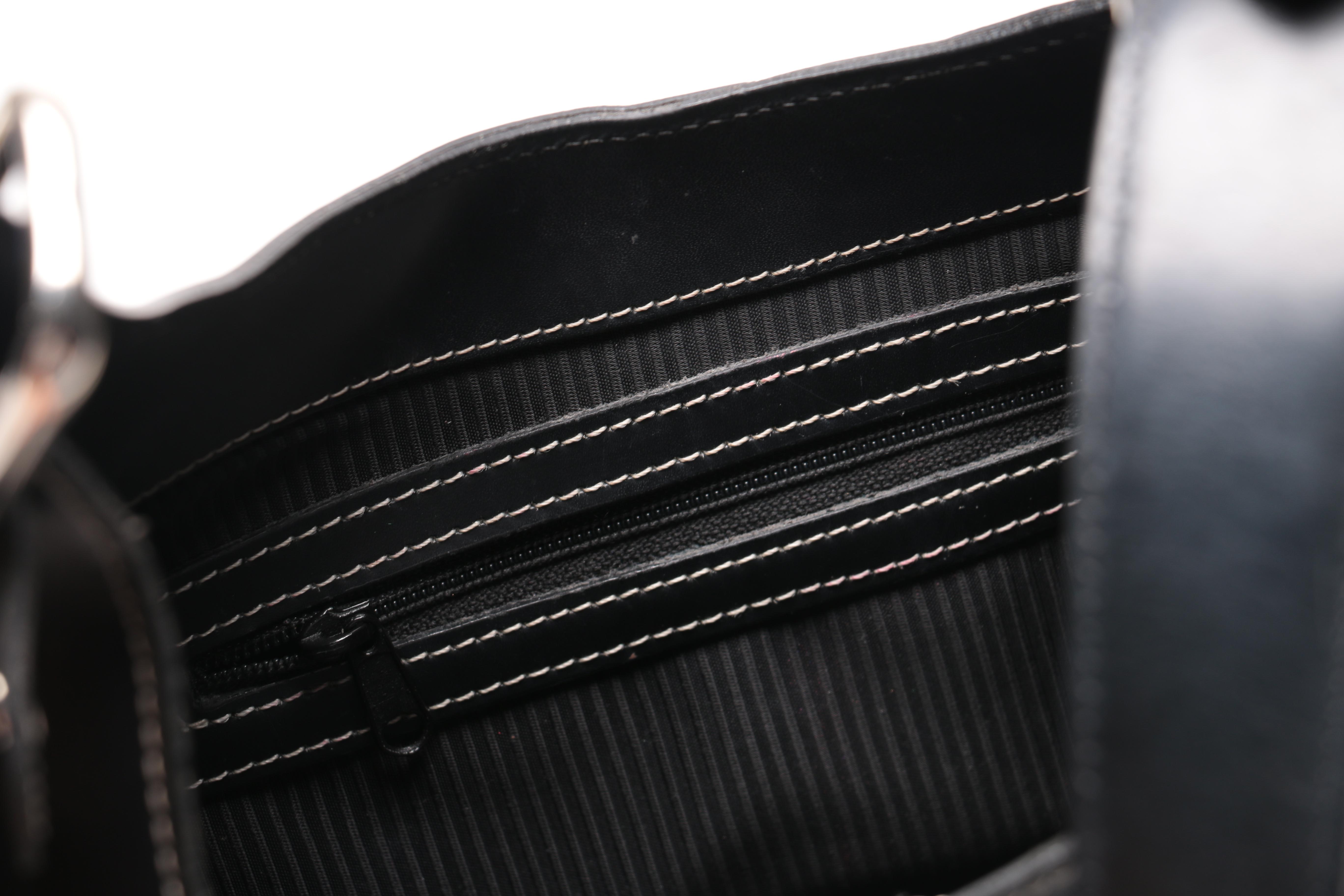 Dooney & Bourke Black Leather Bucket Bag