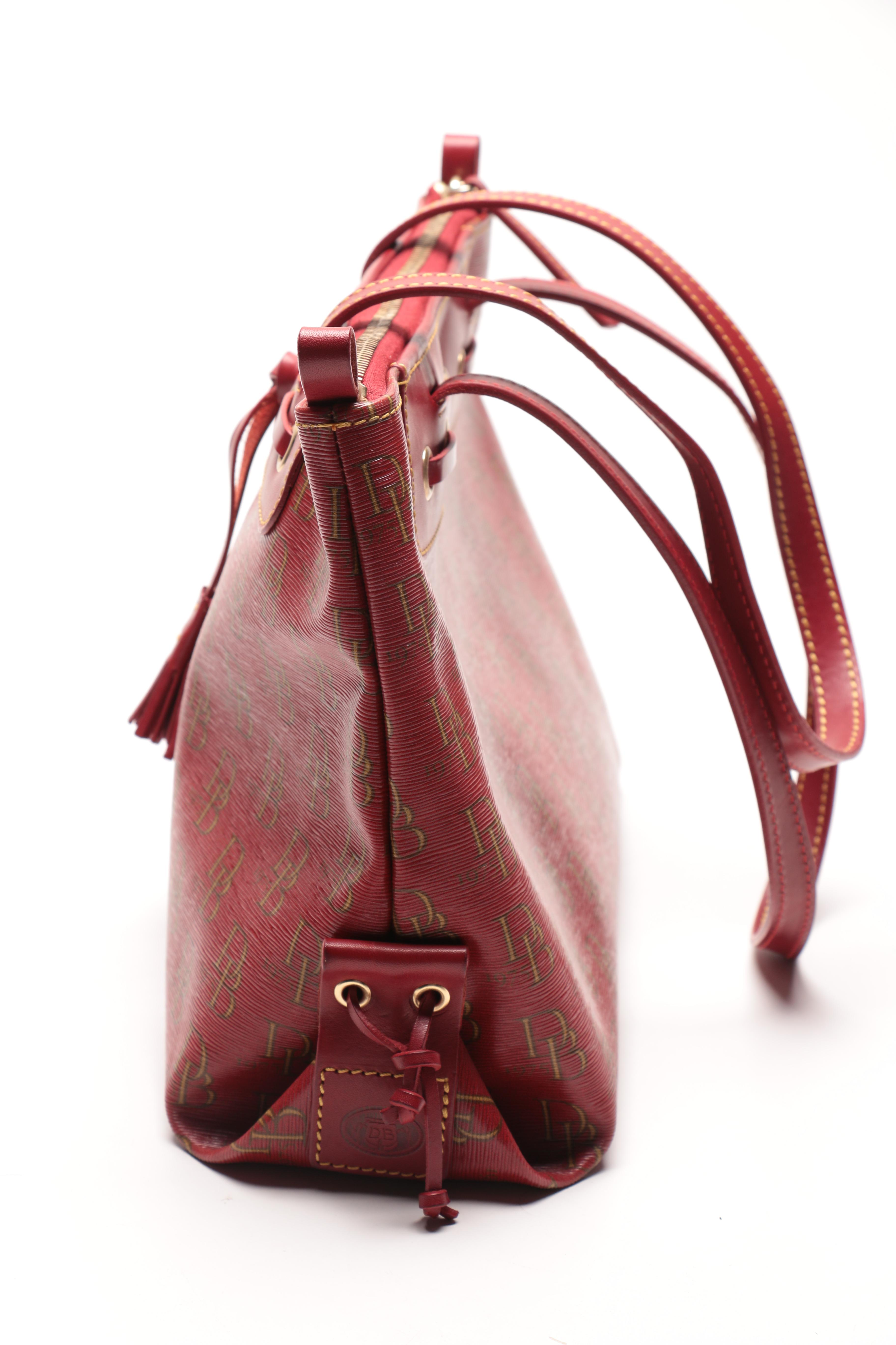 Dooney & Bourke Monogrammed Canvas Shoulder Tote