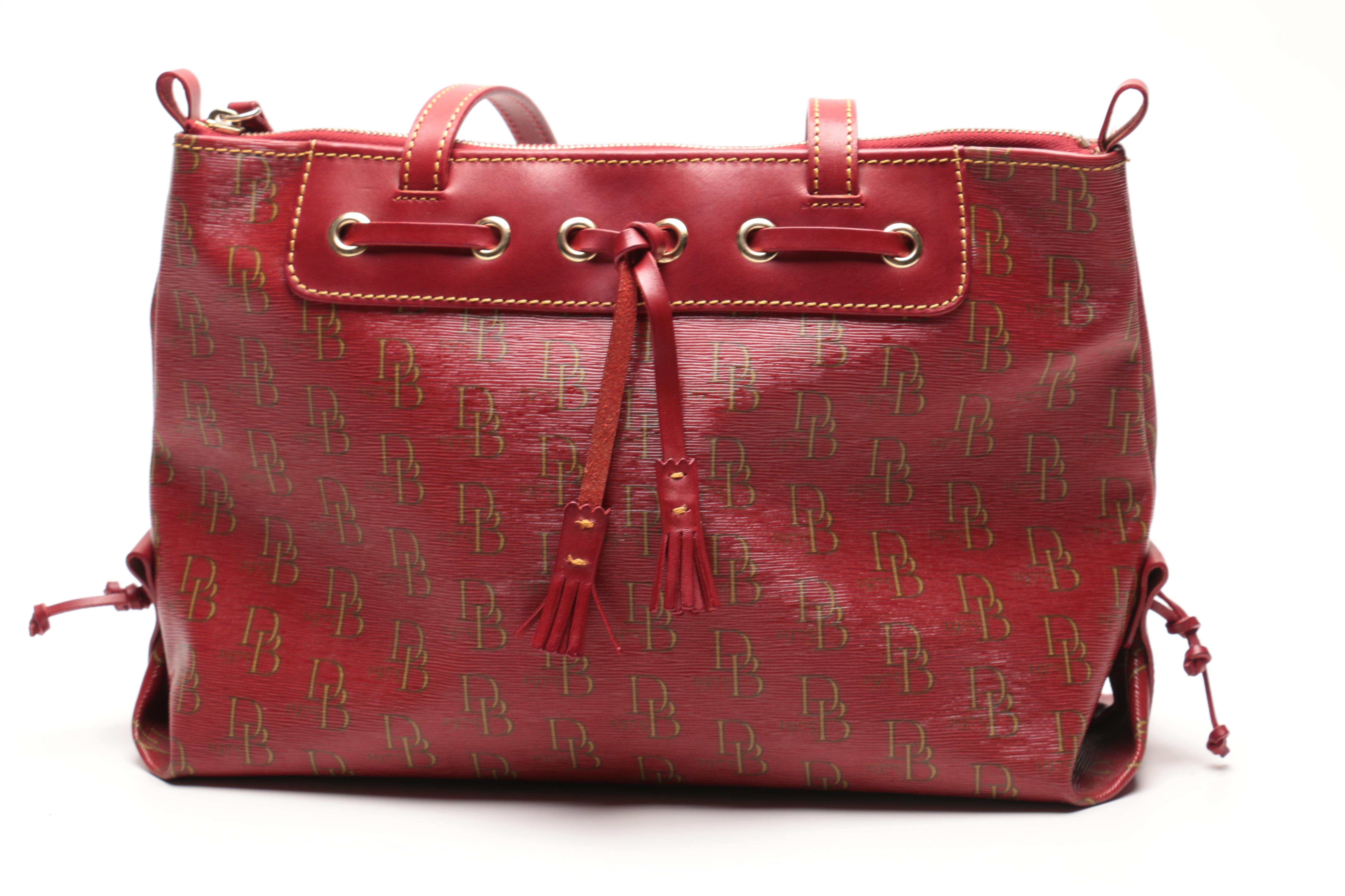 Dooney & Bourke Monogrammed Canvas Shoulder Tote