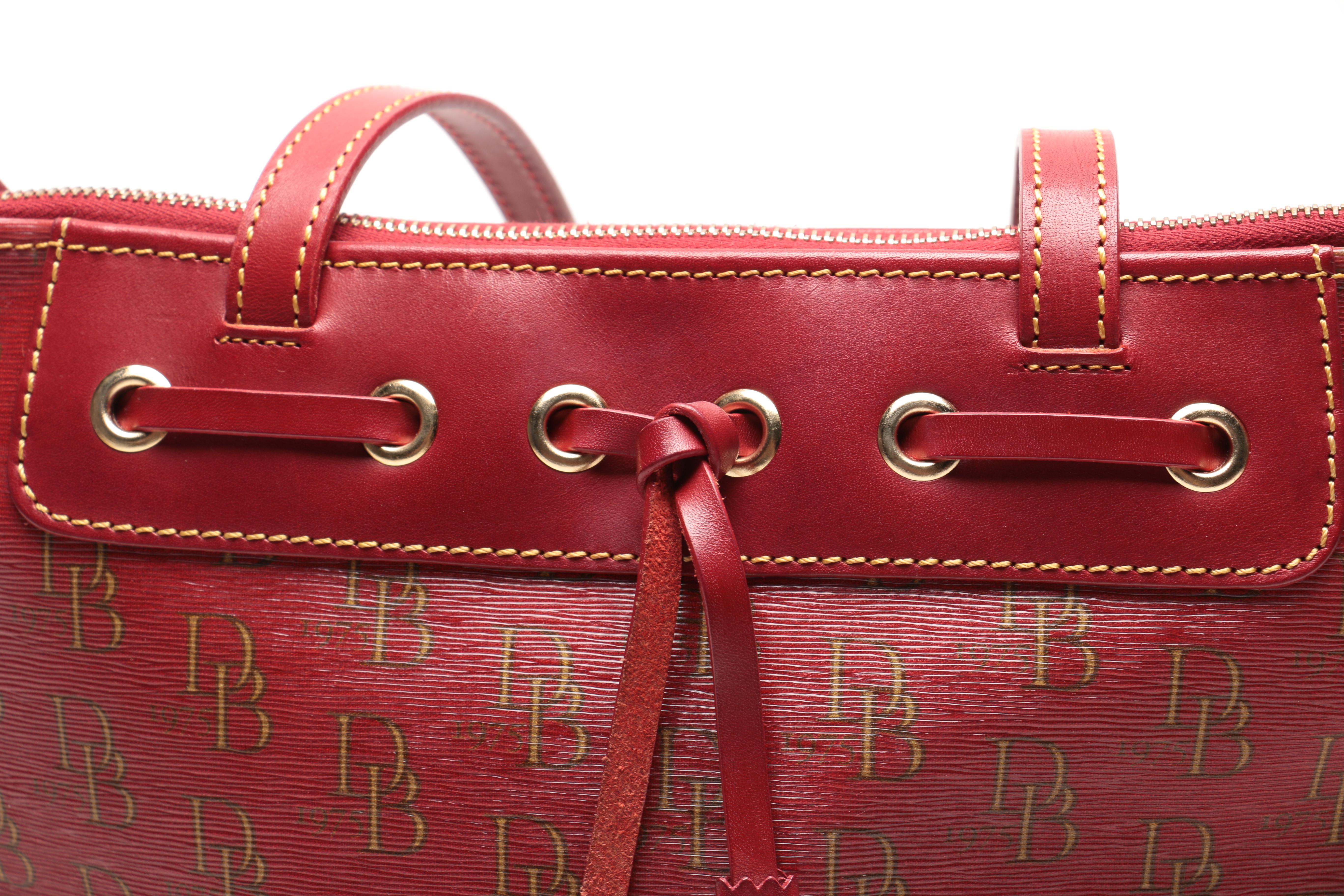 Dooney & Bourke Monogrammed Canvas Shoulder Tote