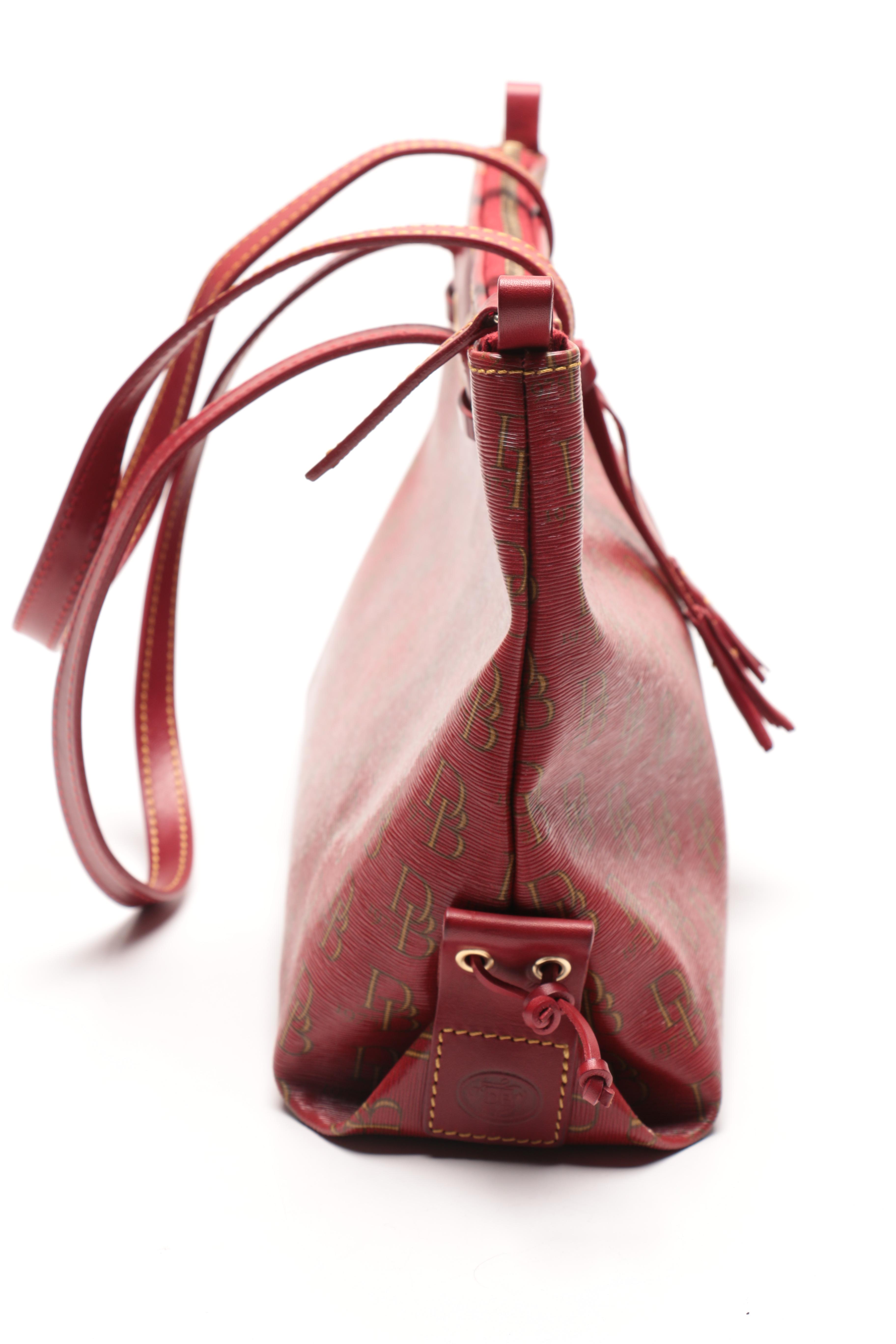 Dooney & Bourke Monogrammed Canvas Shoulder Tote