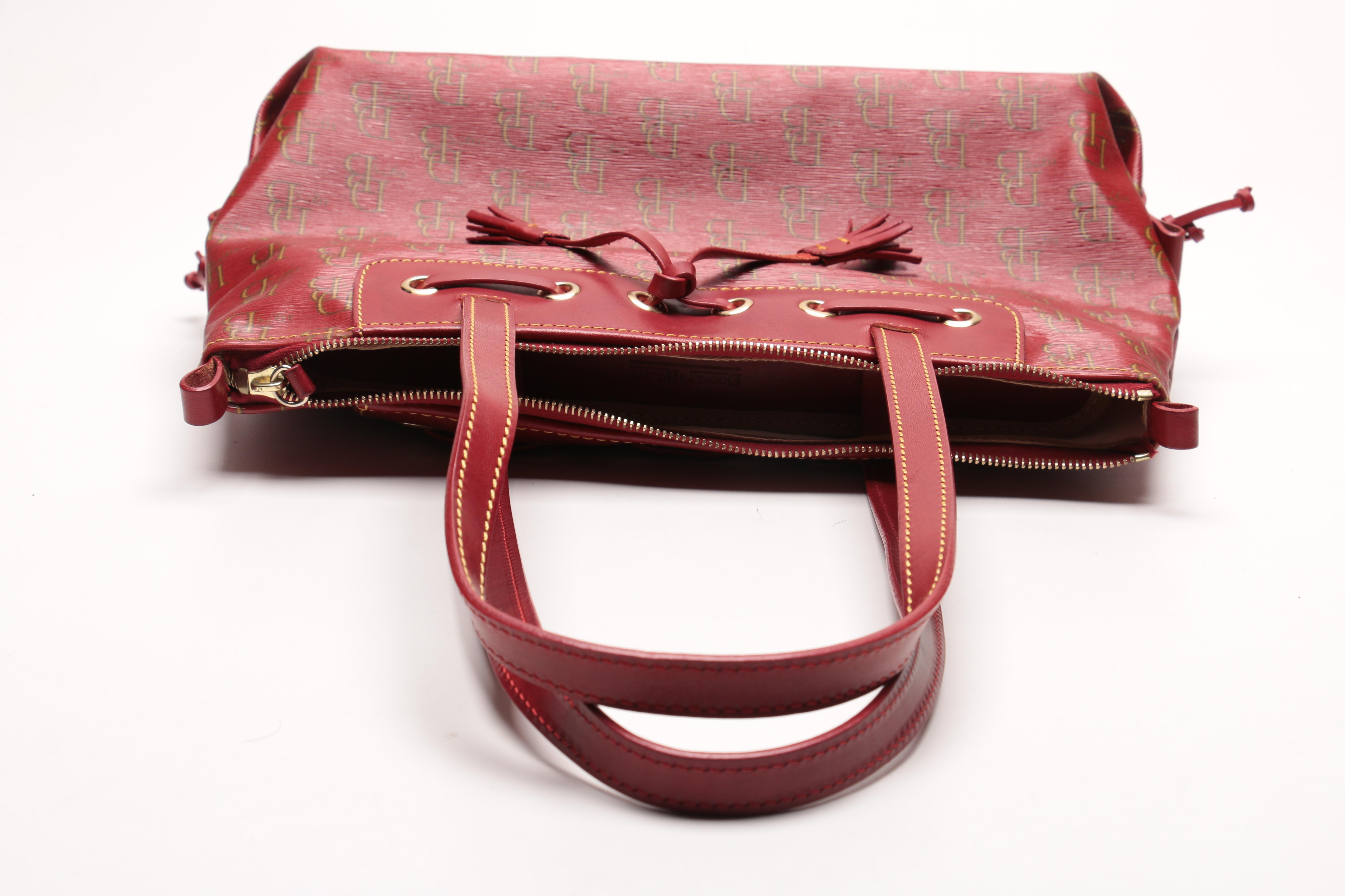 Dooney & Bourke Monogrammed Canvas Shoulder Tote