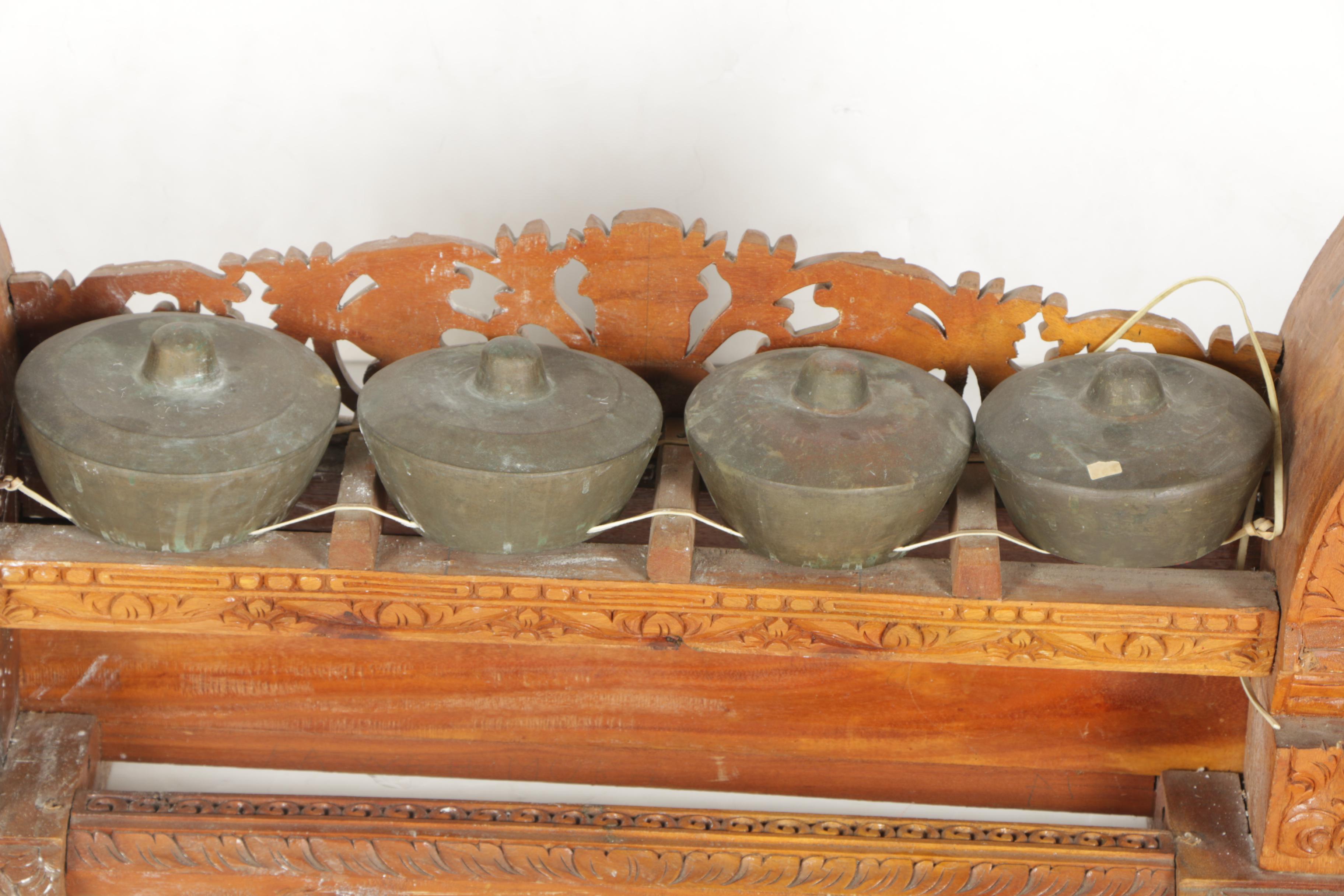 Indonesian Reyong Percussion Instrument with Two Mallets