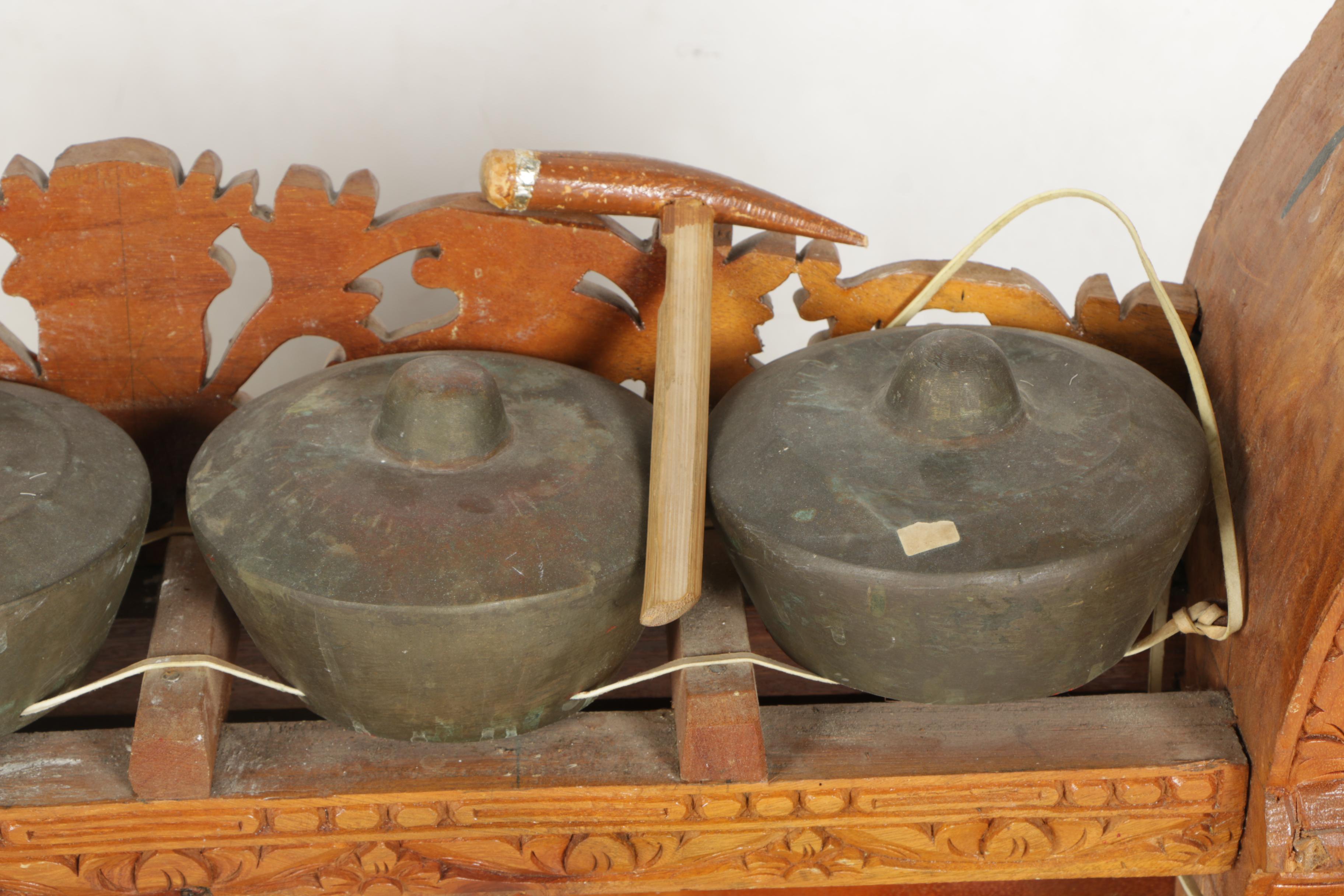 Indonesian Reyong Percussion Instrument with Two Mallets