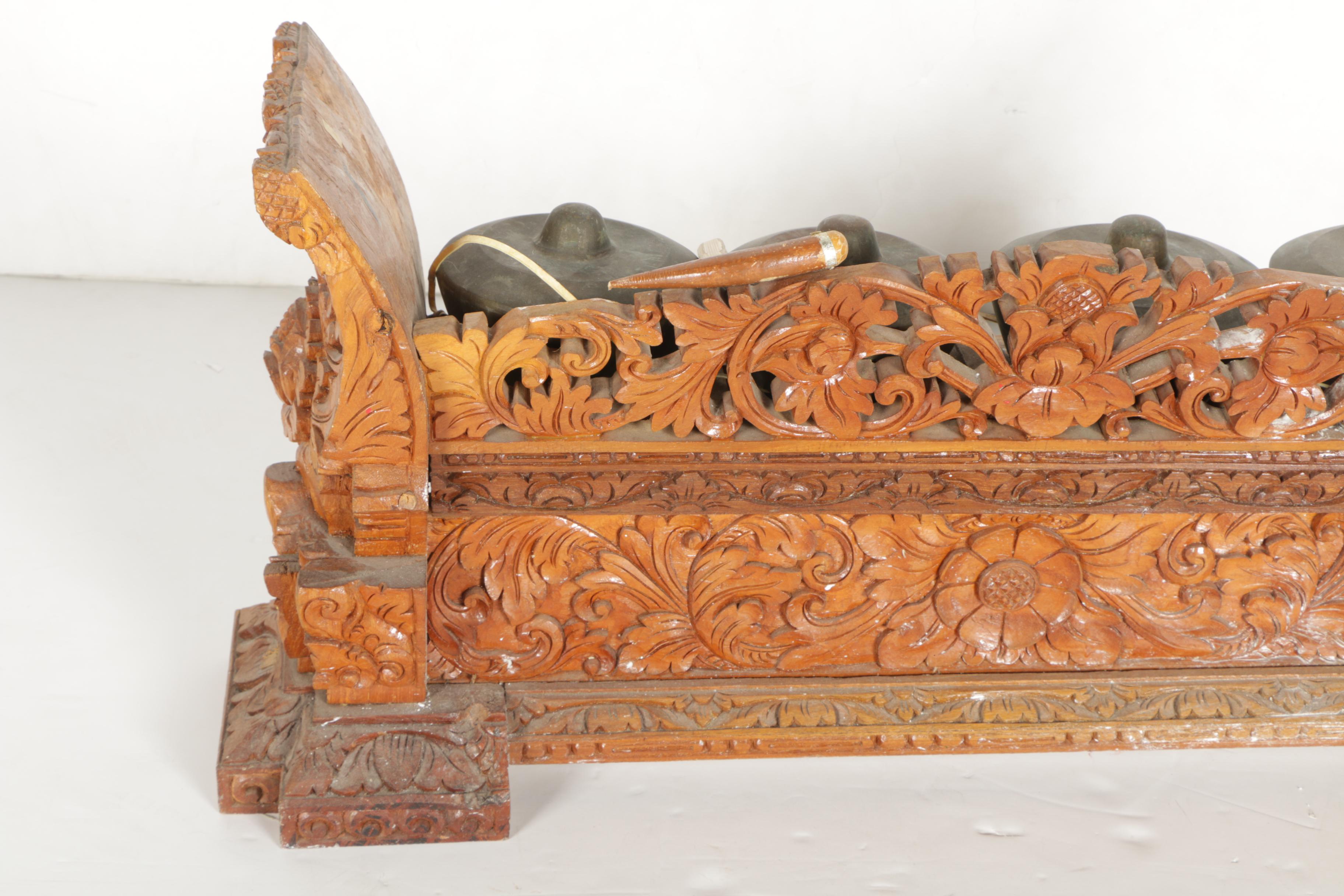 Indonesian Reyong Percussion Instrument with Two Mallets