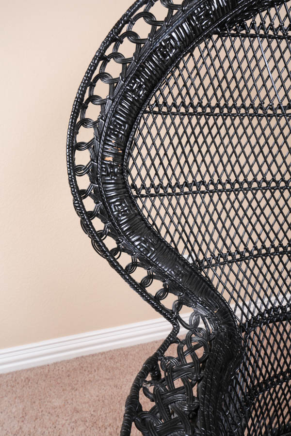 Vintage Woven Wicker Armchair