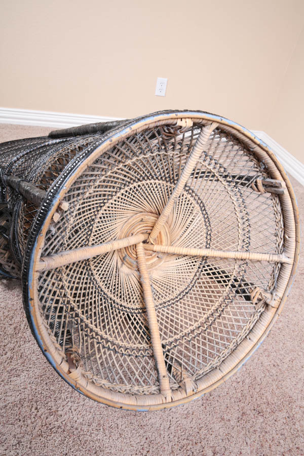 Vintage Woven Wicker Armchair