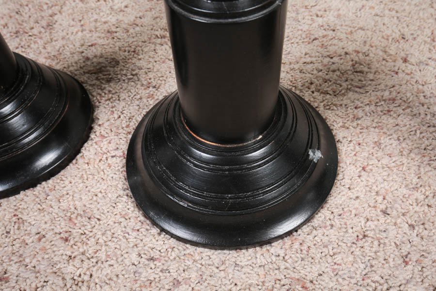 Group of Wood Pillar Candle Stands