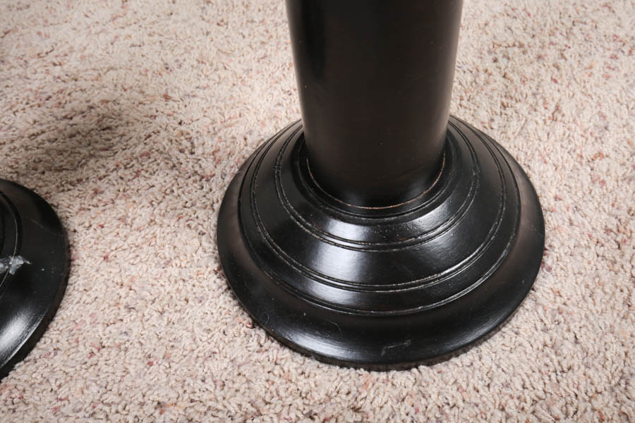 Group of Wood Pillar Candle Stands