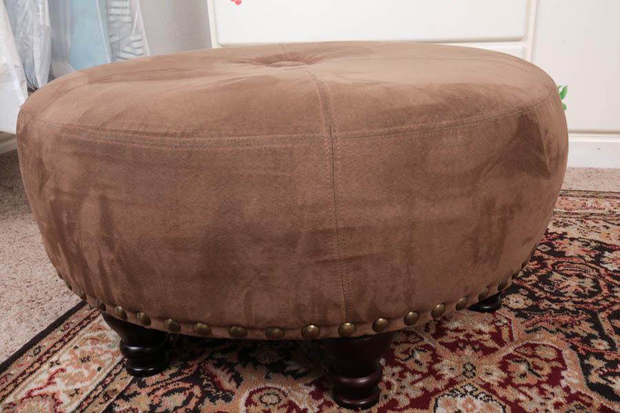 Round Upholstered Ottoman