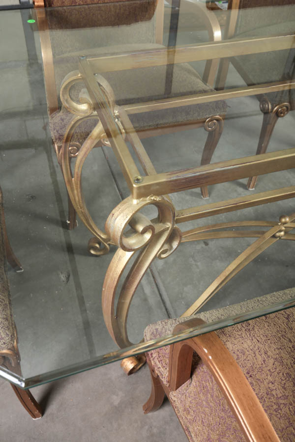 Glass Top Dining Table and Chairs