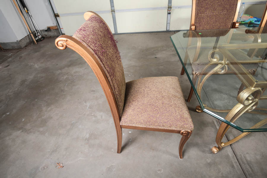 Glass Top Dining Table and Chairs