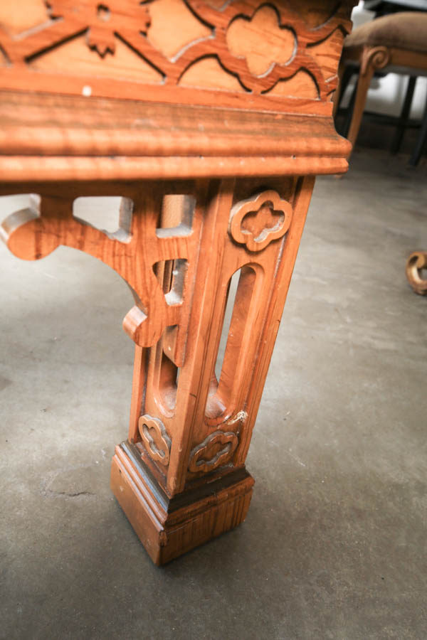 Contemporary Chinese Chippendale Style Glass Top Coffee Table