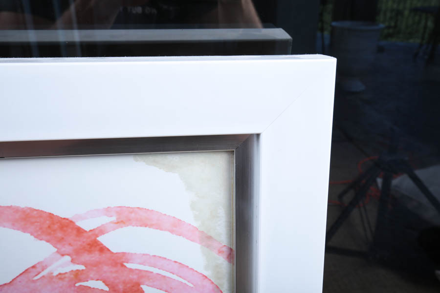 Offset Lithograph of Abstract Pink Flowers