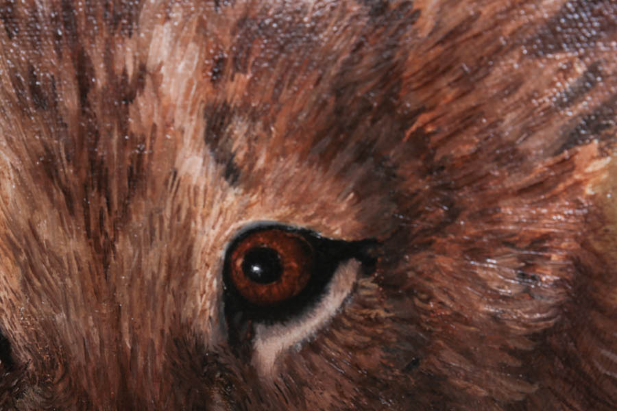 James Faulkner Oil Painting of Lion Cubs