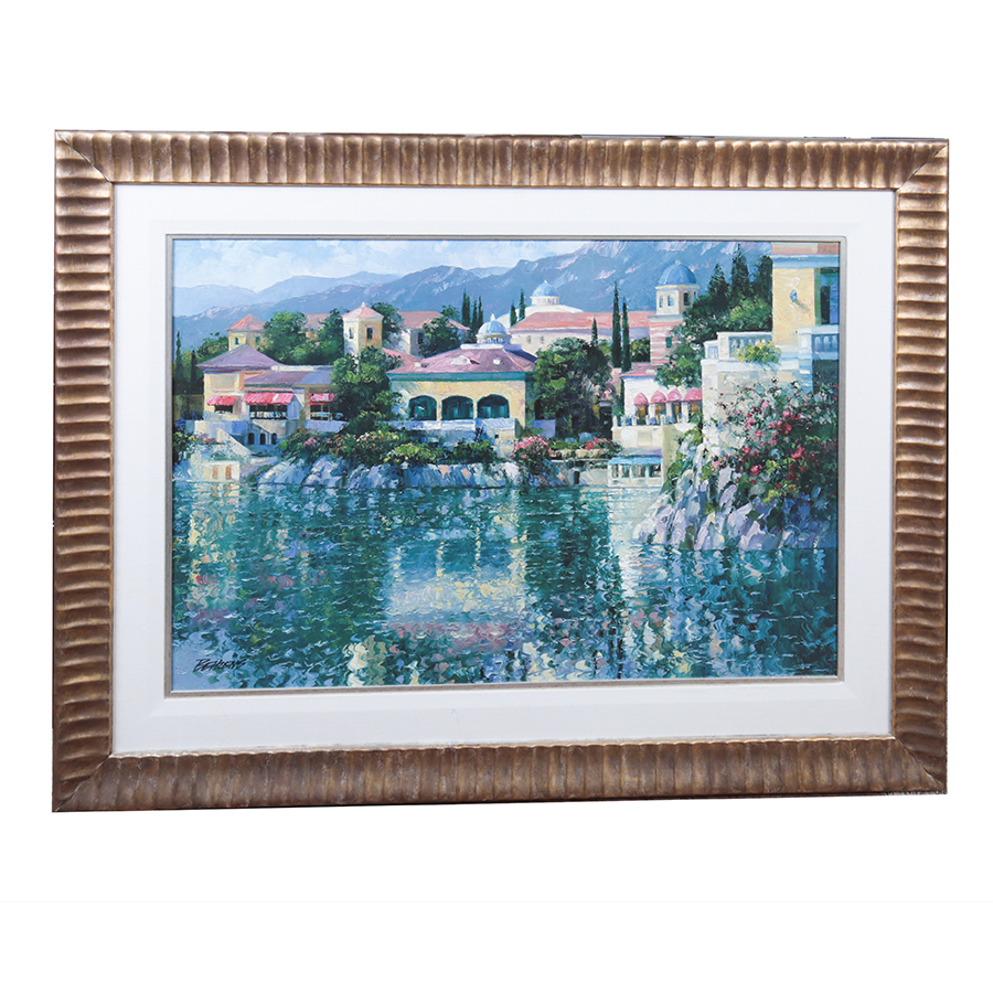 Howard Behrens Limited Edition Reproduction Oil Painting "Reflections of Italy"
