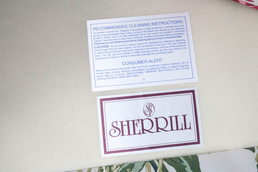 Matching Pair of Upholstered Sherrill Armchairs