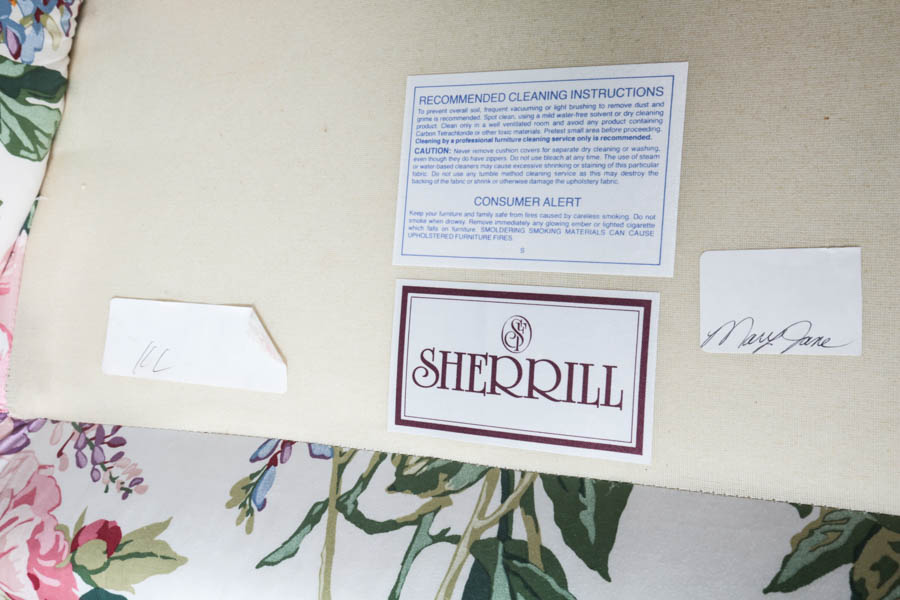 Matching Pair of Upholstered Sherrill Armchairs