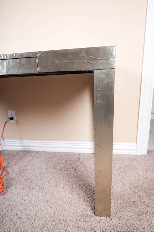 Contemporary Silver Tone Table
