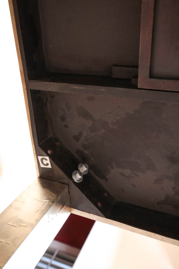 Contemporary Silver Tone Table