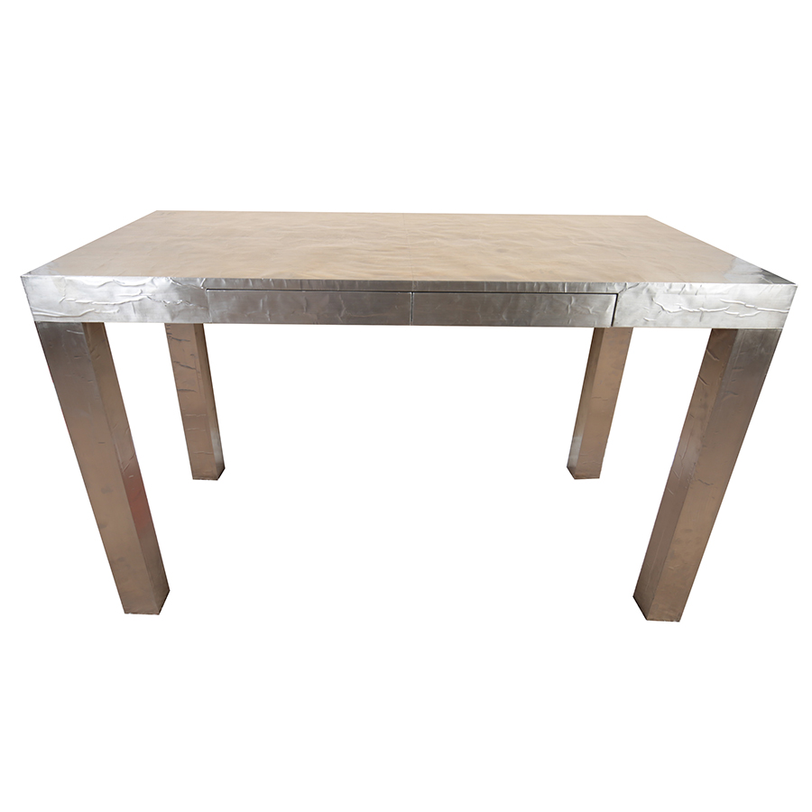 Contemporary Silver Tone Table