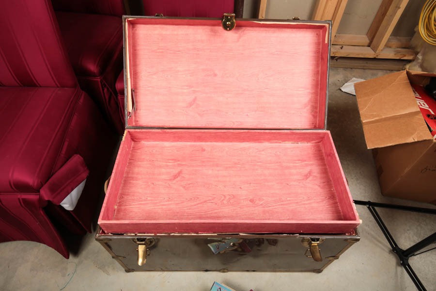 Vintage Metal Military Trunk