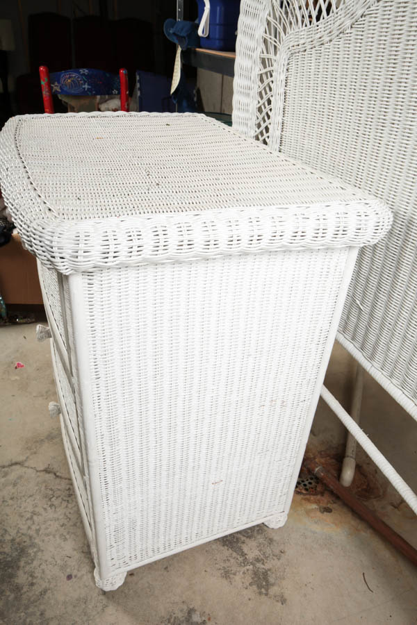 "Bristol Collection for Pier1" Wicker Chest and Matching Headboard