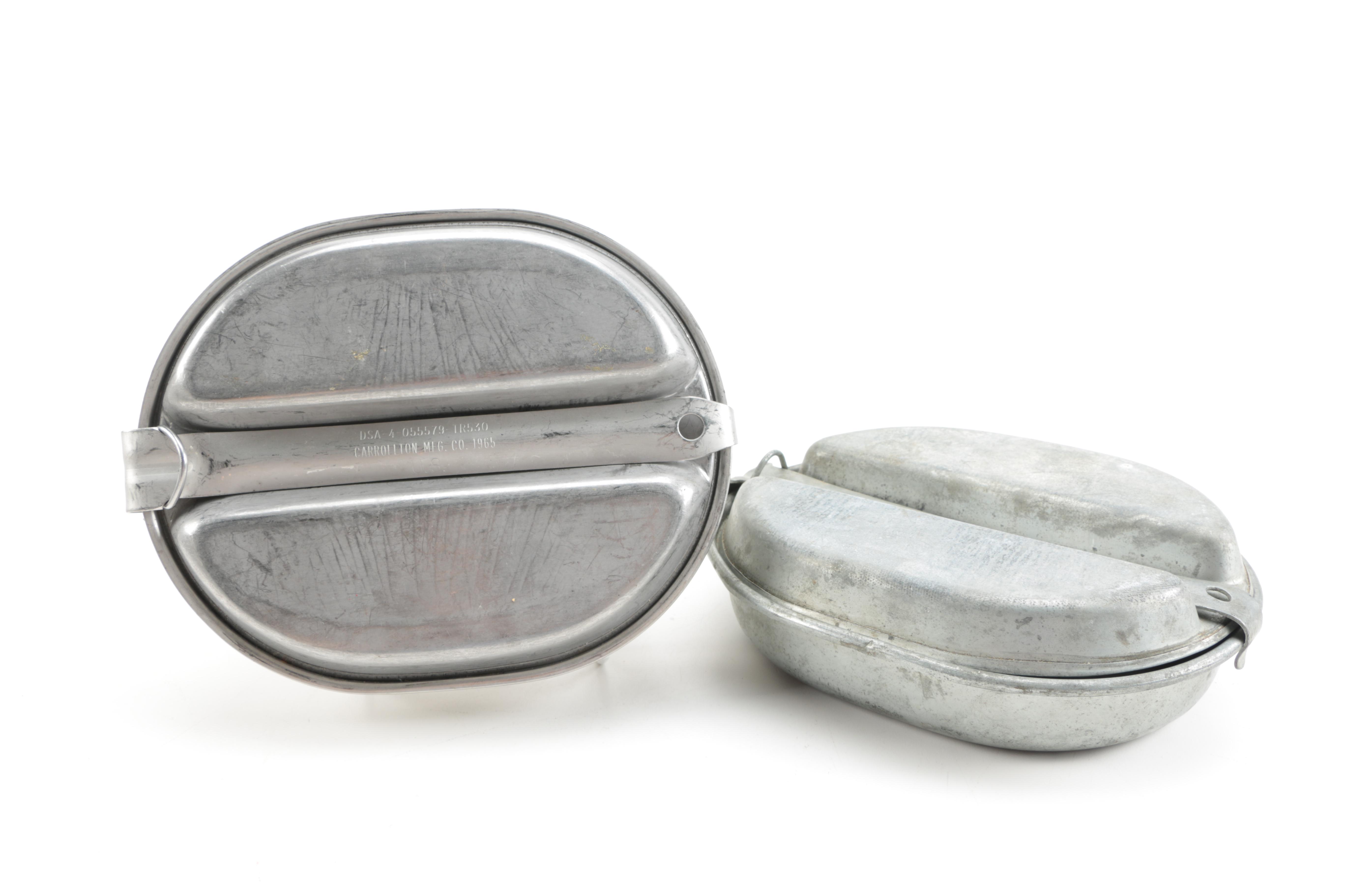 Vintage Aluminum World War Two and Boy Scout Mess Kits