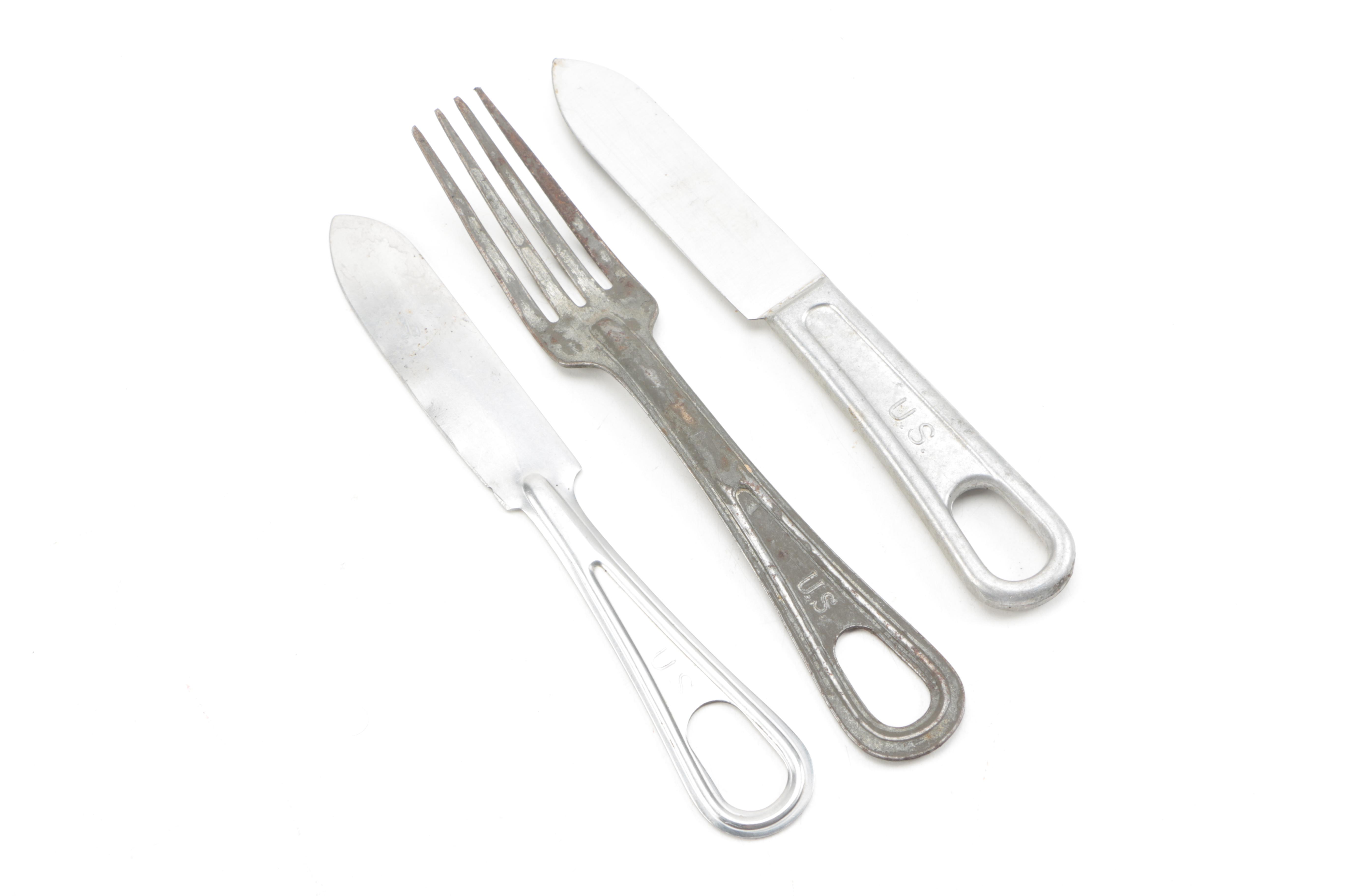 Vintage Aluminum World War Two and Boy Scout Mess Kits