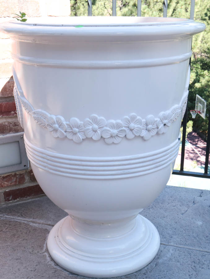 Group of White Garden Urns