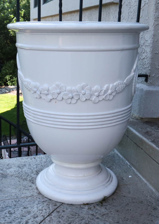 Group of White Garden Urns