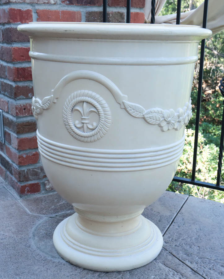 Group of White Garden Urns