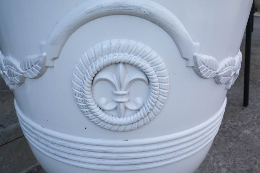 Group of White Garden Urns