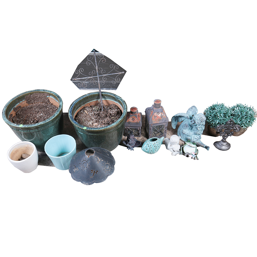 Collection of Garden and Patio Planters and Accessories