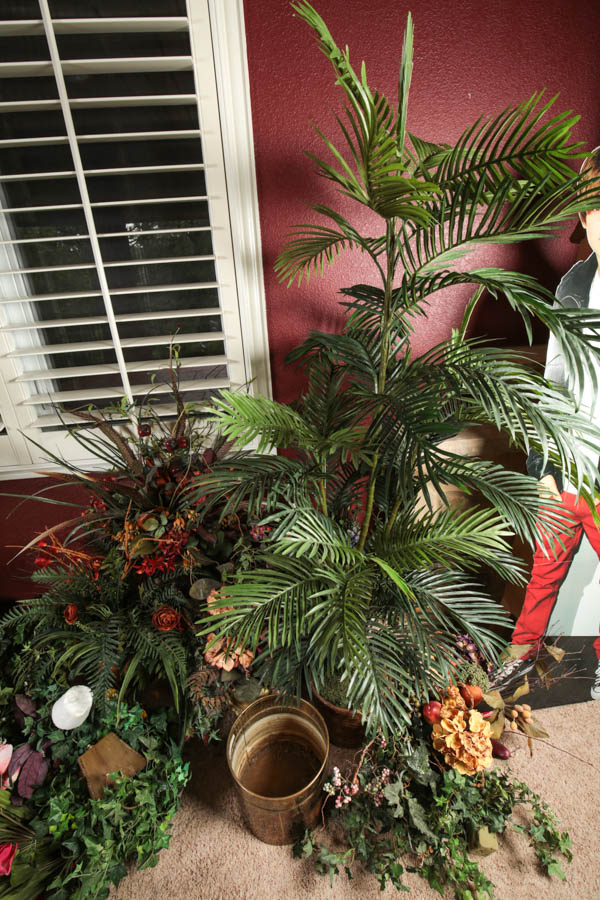 Generous Collection of Faux Plants, Potted Trees and Floral Arrangements