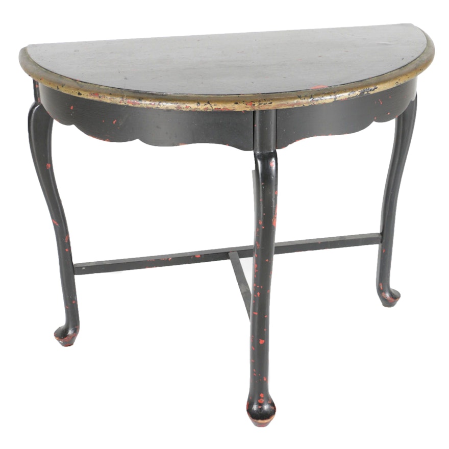 Vintage Demilune Side Table