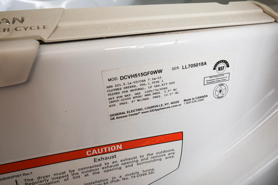 GE Electric Washer and Gas Dryer