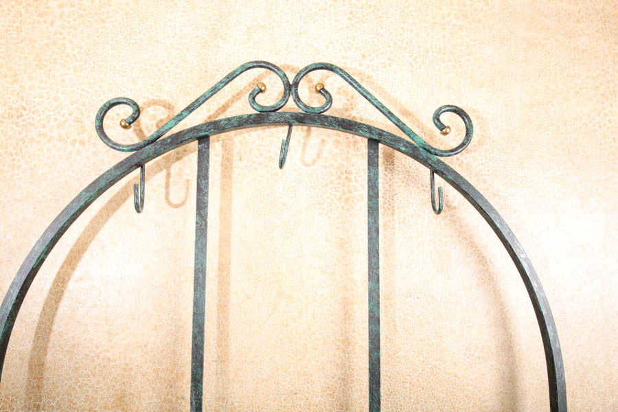 Metal and Glass Wine Stand and Folding Wood Wine Rack