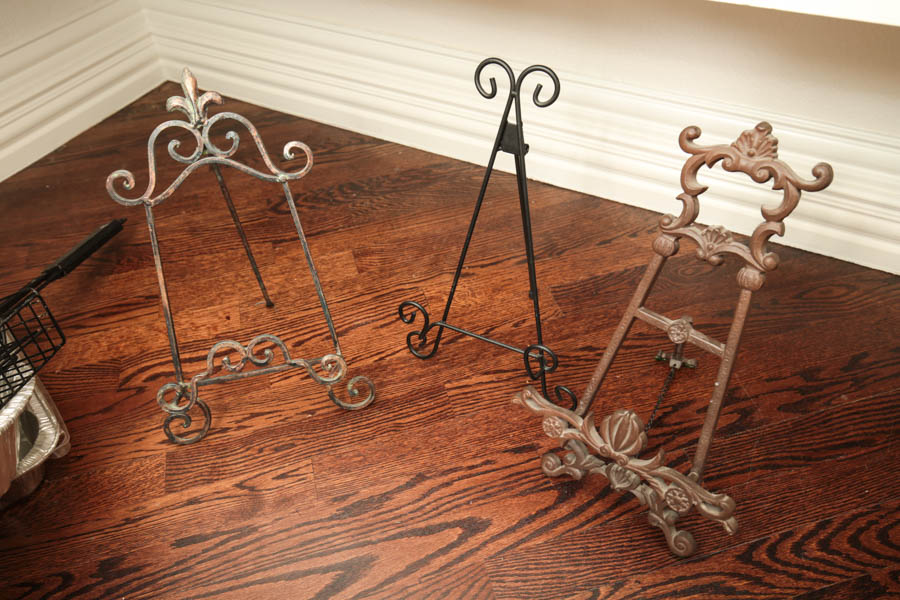 Collection of Cookbooks, Book Stands and More