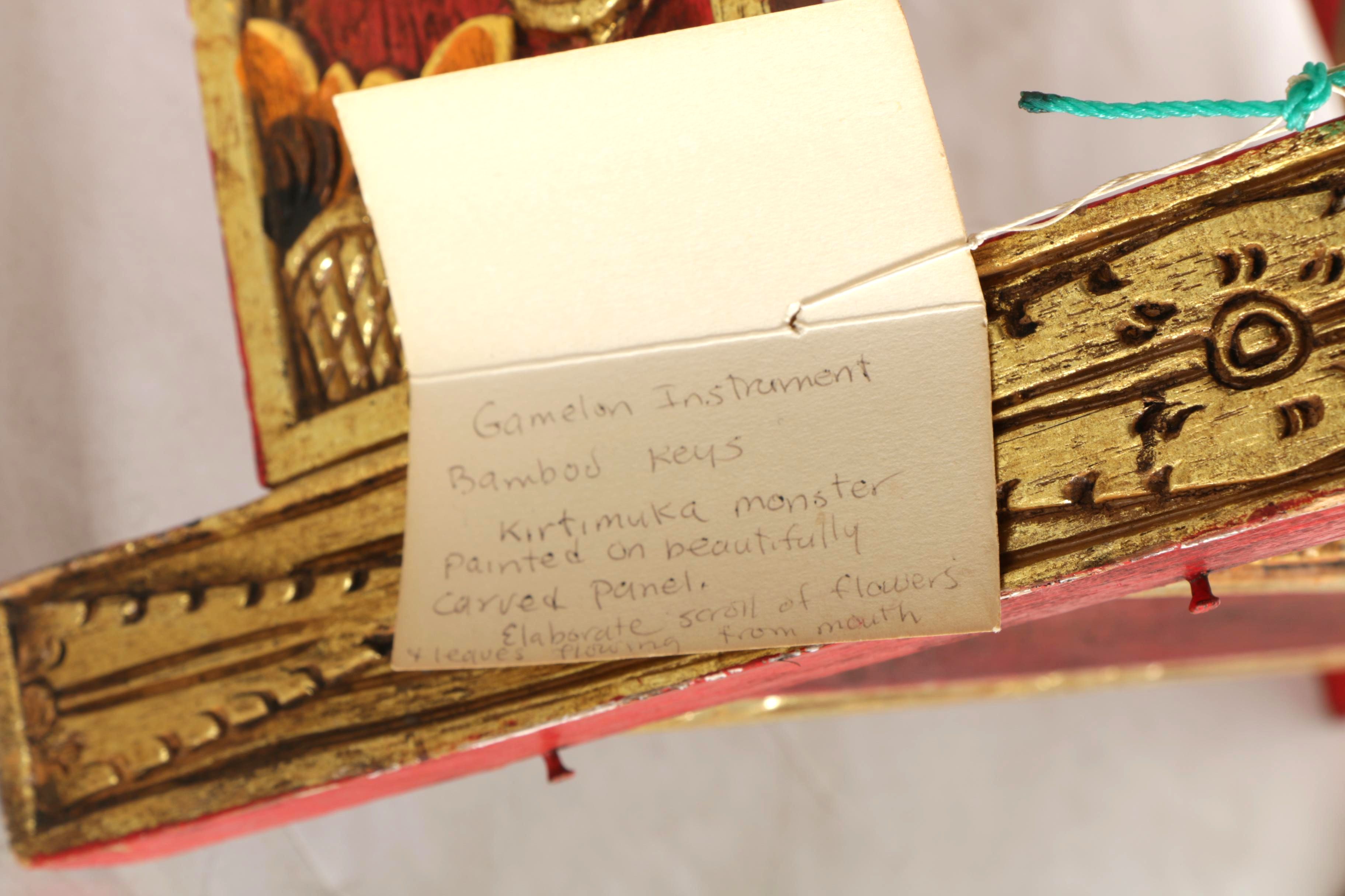 Indonesian Bamboo Key Gamelan Percussion Instrument with Mallet