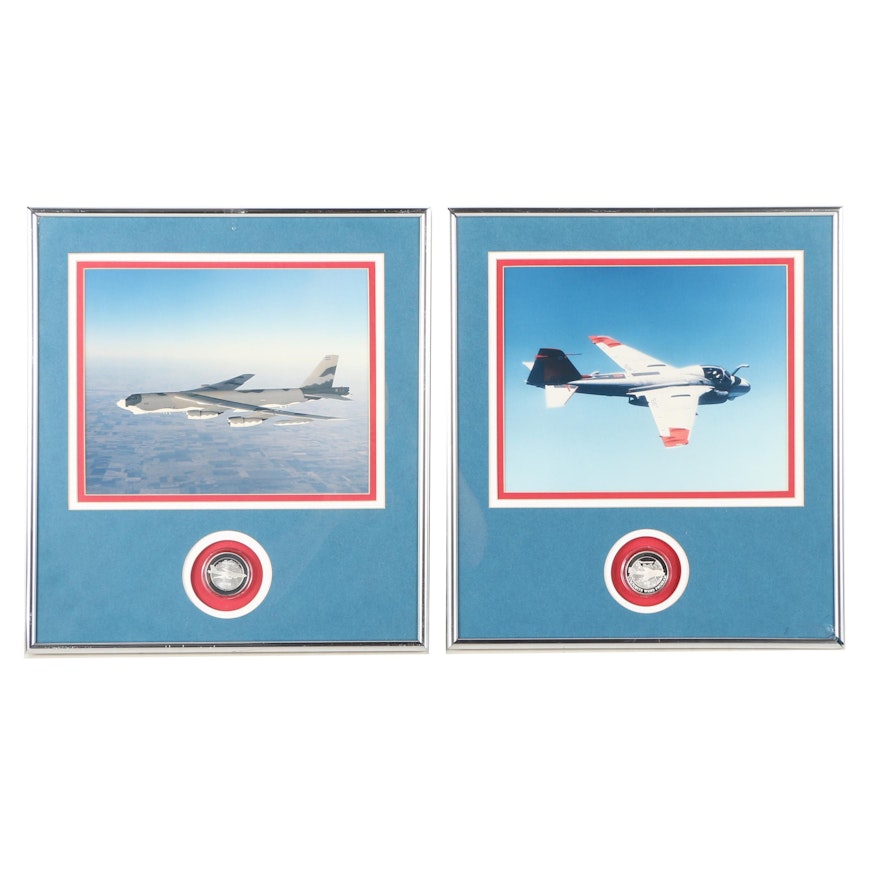 Two Framed Color Photographs of Boeing Aircraft