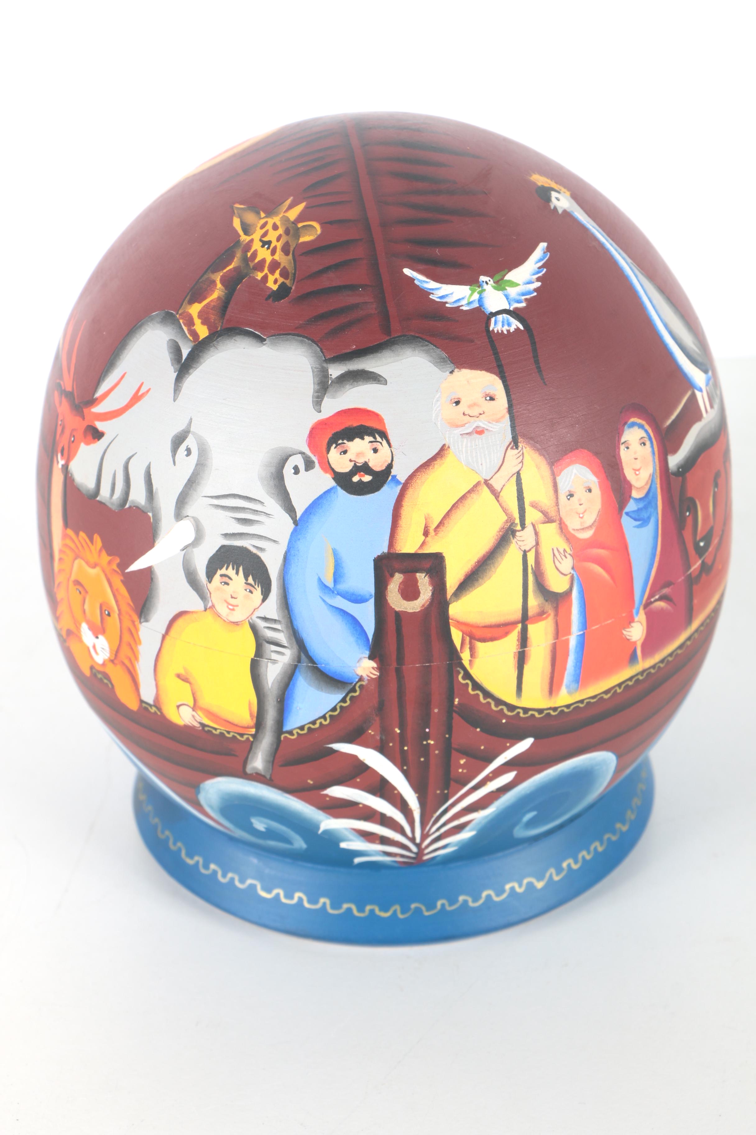 Russian Wooden Noah's Arc Set