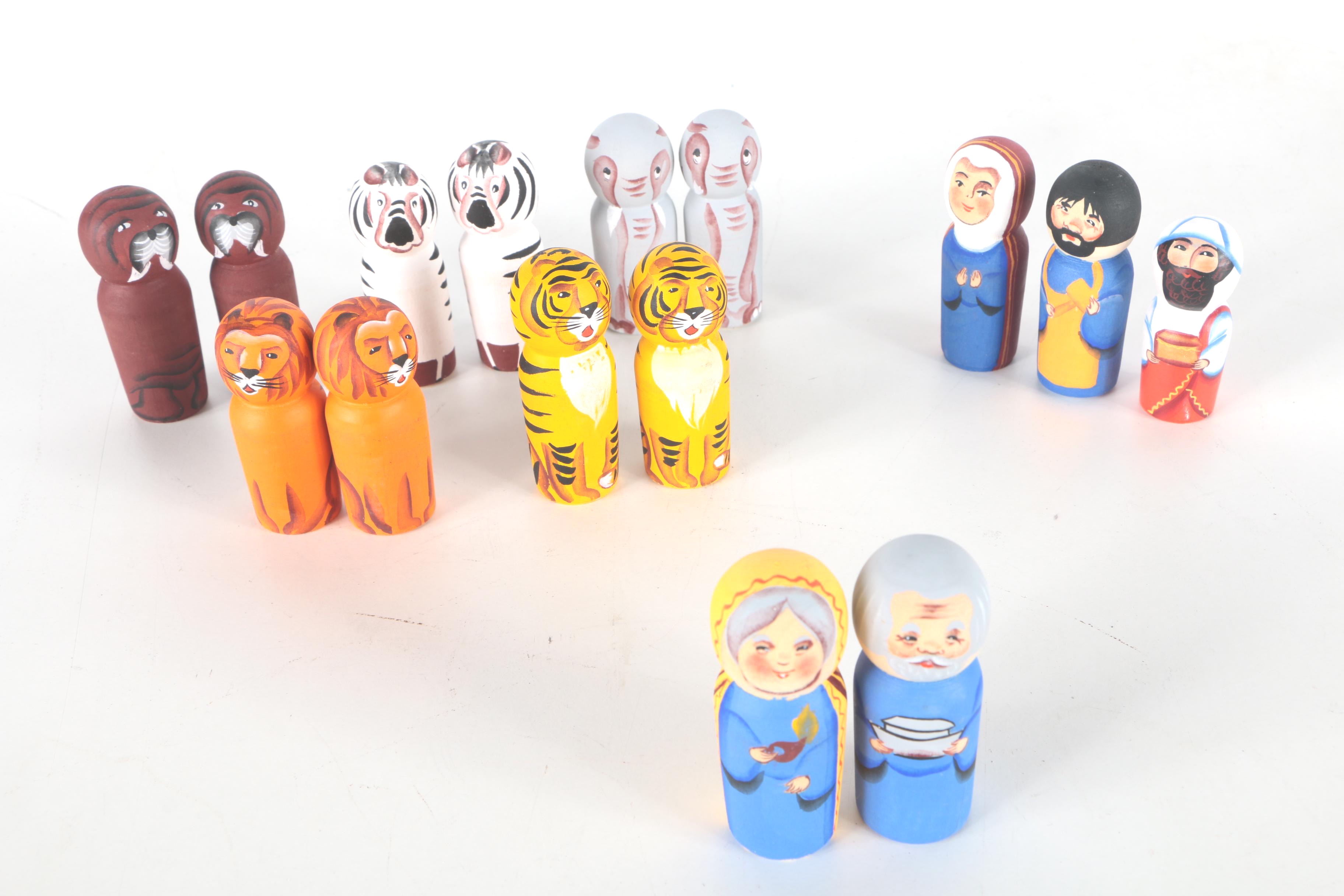 Russian Wooden Noah's Arc Set