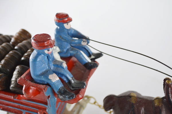 Vintage Clydesdale Horse Team and Wagon Toy