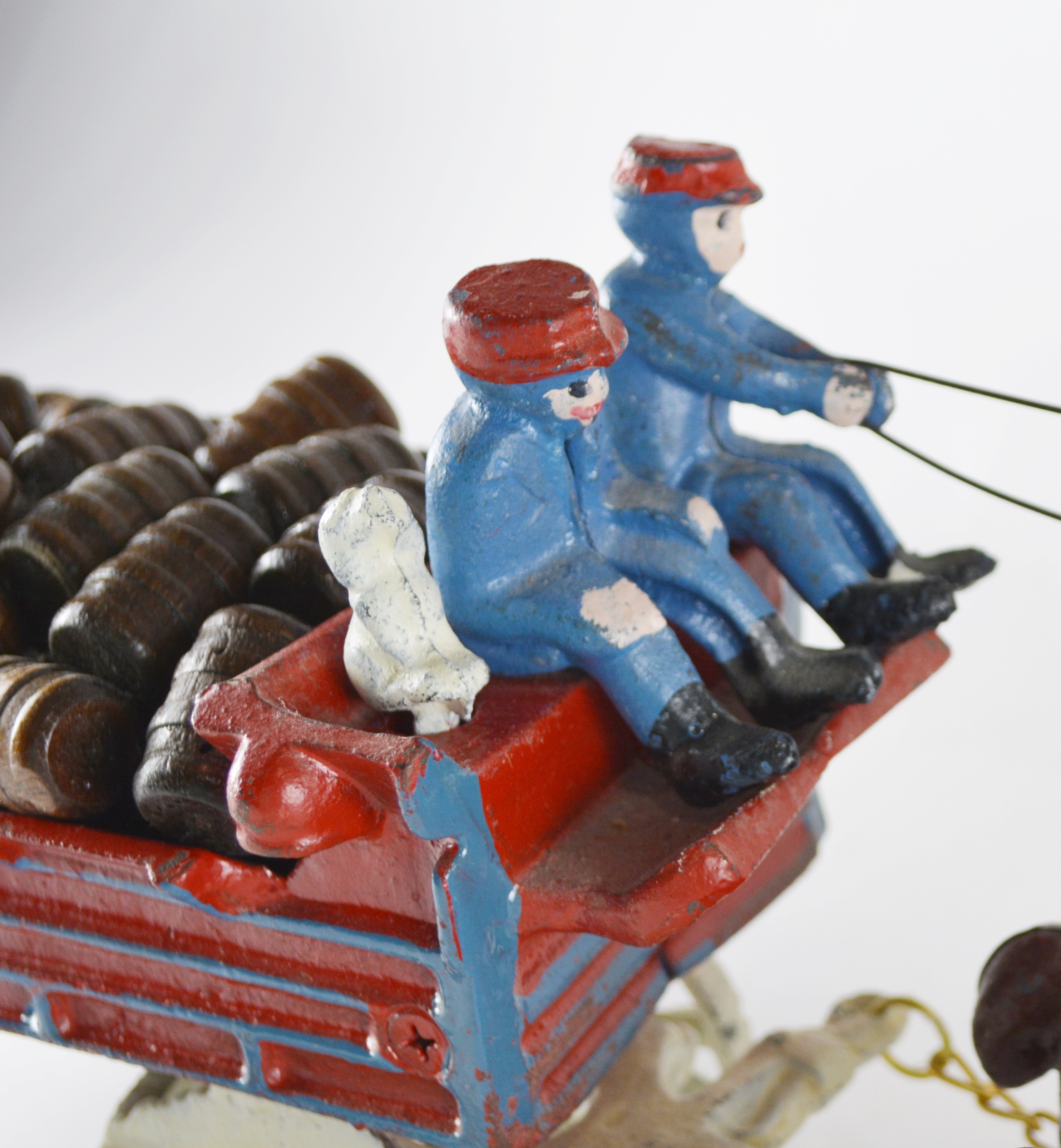Vintage Clydesdale Horse Team and Wagon Toy