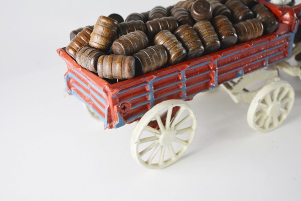 Vintage Clydesdale Horse Team and Wagon Toy