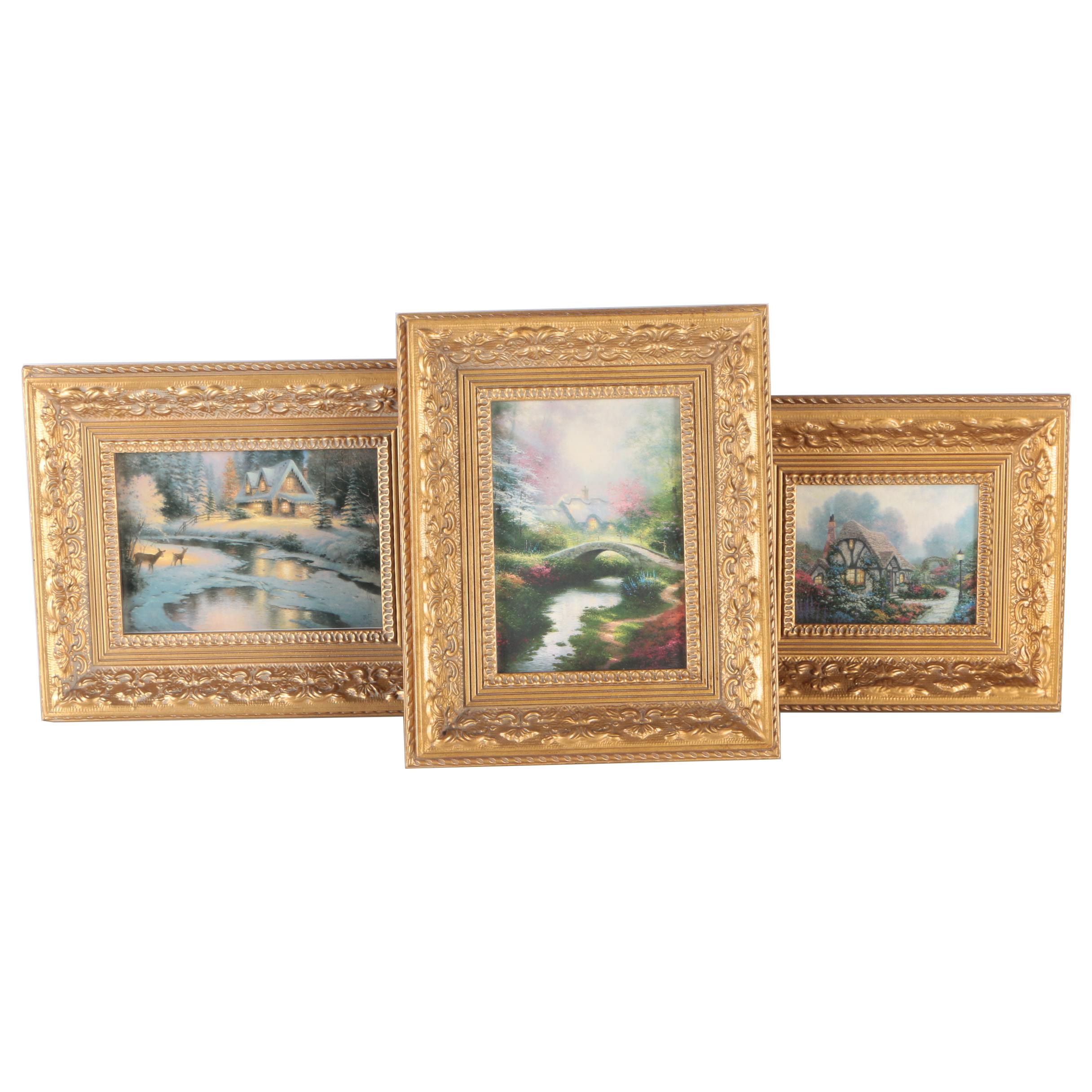 After Thomas Kinkade Offset Lithographs on Board