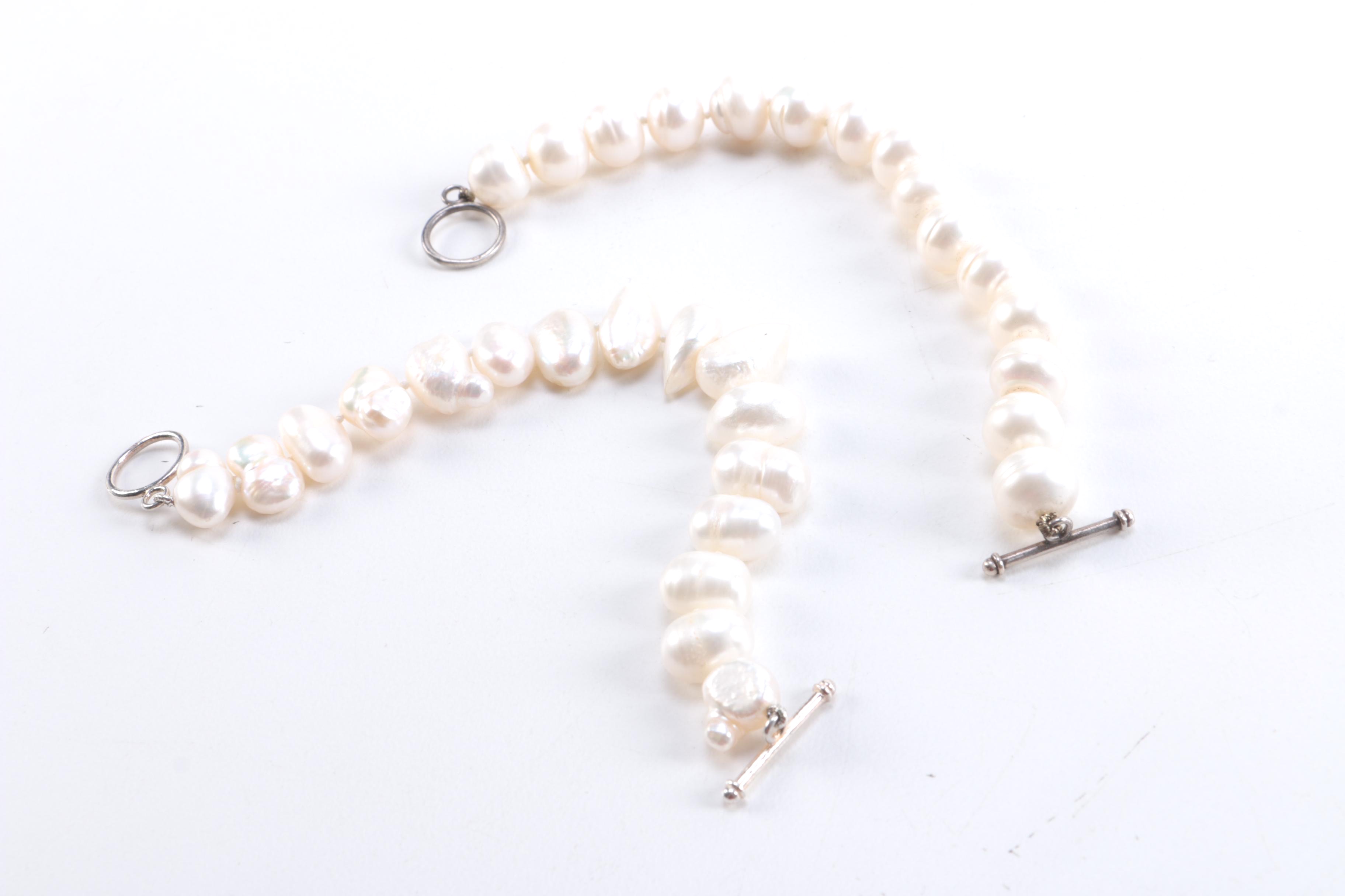 Sterling Jewelry Including Cultured Pearl and Peridot