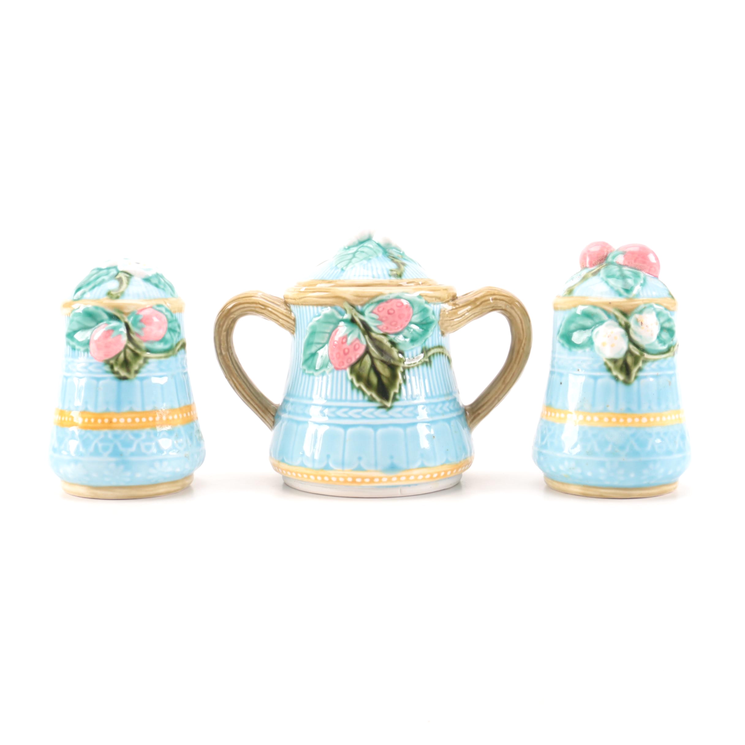 Fitz and Floyd Salt and Pepper Shaker and Sugar Bowl